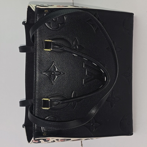 Louis Vuitton Black and Leopard Print Tote - Picture 5 of 16